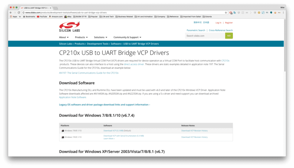 esp32 dev board driver cp210x usb to uart download